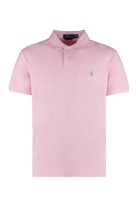 Logo embroidery cotton-piqué polo shirt